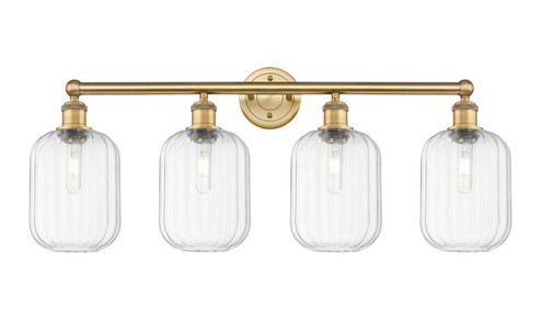 Edison Four Light Bath Vanity in Brushed Brass (405|616-4W-BB-G460-7CL)
