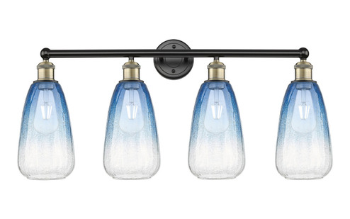 Edison Four Light Bath Vanity in Black Antique Brass (405|616-4W-BAB-G480-6SB)