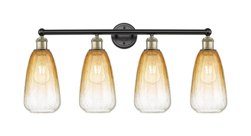 Edison Four Light Bath Vanity in Black Antique Brass (405|616-4W-BAB-G480-6AM)
