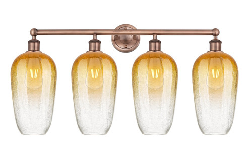 Edison Four Light Bath Vanity in Antique Copper (405|616-4W-AC-G484-7AM)