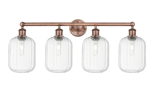 Edison Four Light Bath Vanity in Antique Copper (405|616-4W-AC-G460-7CL)