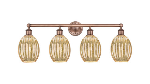 Edison Four Light Bath Vanity in Antique Copper (405|616-4W-AC-G459-6ME)