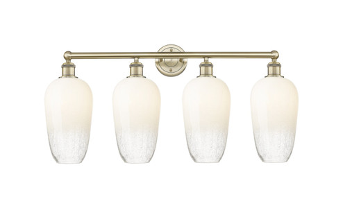 Edison Four Light Bath Vanity in Antique Brass (405|616-4W-AB-G484-7OP)