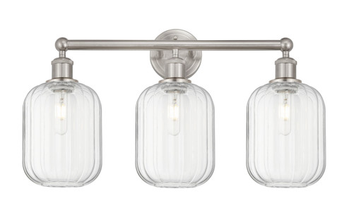 Edison Three Light Bath Vanity in Brushed Satin Nickel (405|616-3W-SN-G460-7CL)