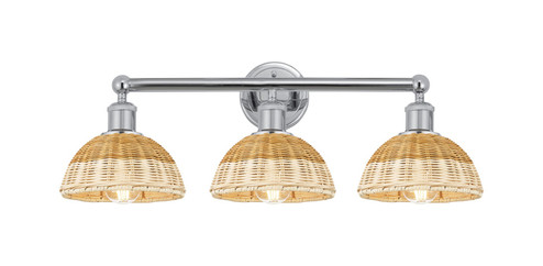 Edison Three Light Bath Vanity in Polished Chrome (405|616-3W-PC-NBD2-75-NAT)