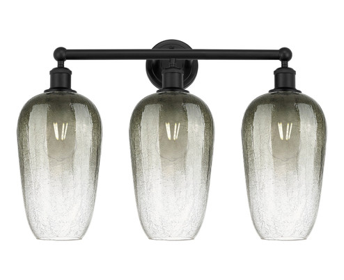 Edison Three Light Bath Vanity in Matte Black (405|616-3W-BK-G484-7SL)