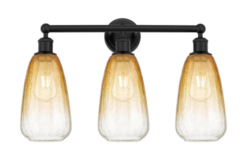 Edison Three Light Bath Vanity in Matte Black (405|616-3W-BK-G480-6AM)