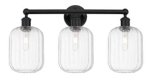 Edison Three Light Bath Vanity in Matte Black (405|616-3W-BK-G460-7CL)