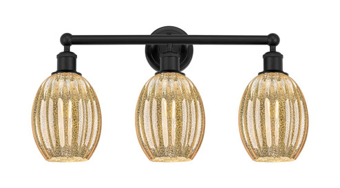 Edison Three Light Bath Vanity in Matte Black (405|616-3W-BK-G459-6ME)