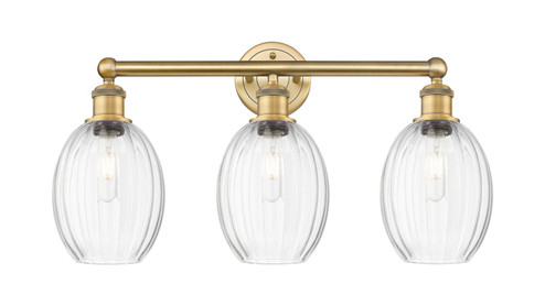 Edison Three Light Bath Vanity in Brushed Brass (405|616-3W-BB-G459-6CL)