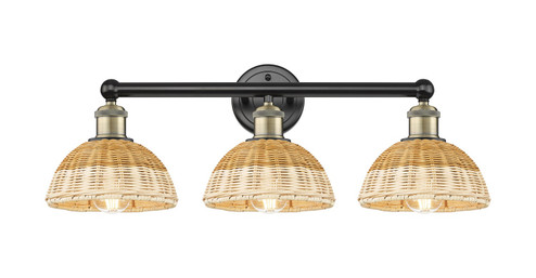 Edison Three Light Bath Vanity in Black Antique Brass (405|616-3W-BAB-NBD2-75-NAT)
