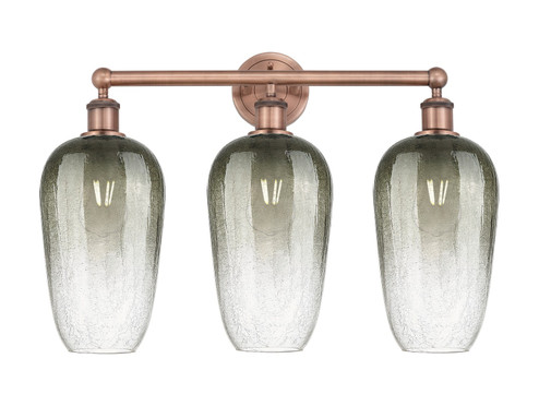Edison Three Light Bath Vanity in Antique Copper (405|616-3W-AC-G484-7SL)