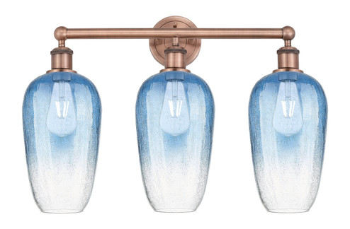 Edison Three Light Bath Vanity in Antique Copper (405|616-3W-AC-G484-7SB)