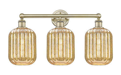 Edison Three Light Bath Vanity in Antique Brass (405|616-3W-AB-G460-7ME)