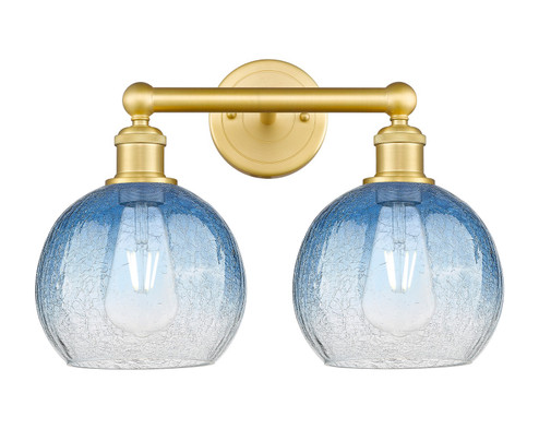 Edison Two Light Bath Vanity in Satin Gold (405|616-2W-SG-G483-8SB)