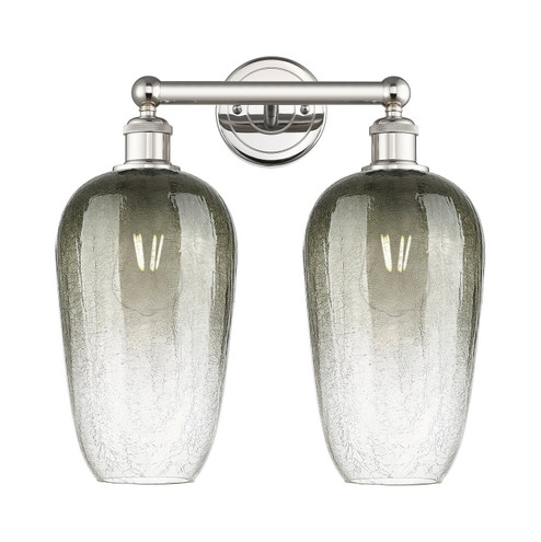 Edison Two Light Bath Vanity in Polished Nickel (405|616-2W-PN-G484-7SL)