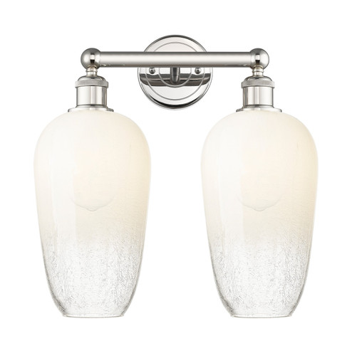 Edison Two Light Bath Vanity in Polished Nickel (405|616-2W-PN-G484-7OP)