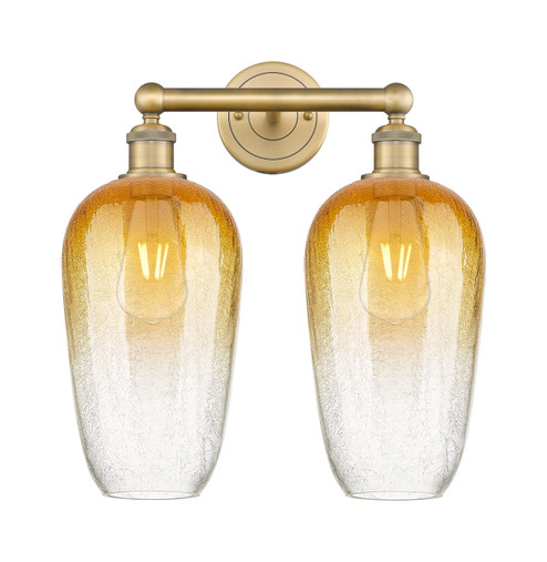 Edison Two Light Bath Vanity in Brushed Brass (405|616-2W-BB-G484-7AM)