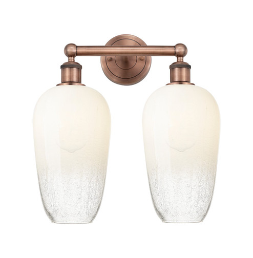 Edison Two Light Bath Vanity in Antique Copper (405|616-2W-AC-G484-7OP)