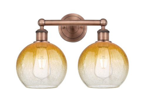 Edison Two Light Bath Vanity in Antique Copper (405|616-2W-AC-G483-8AM)