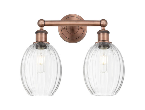 Edison Two Light Bath Vanity in Antique Copper (405|616-2W-AC-G459-6CL)