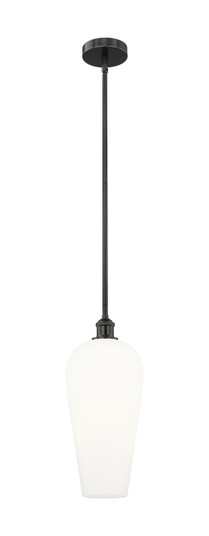 Edison One Light Mini Pendant in Matte Black (405|616-1S-BK-G456-8WH)