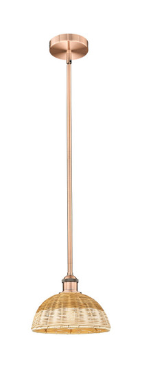 Edison One Light Mini Pendant in Antique Copper (405|616-1S-AC-NBD2-9-NAT)