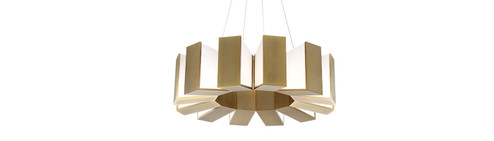 Chronos LED Chandelier in Aged Brass (281|PD-75950-AB)