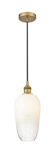 Edison One Light Mini Pendant in Brushed Brass (405|616-1P-BB-G484-7OP)
