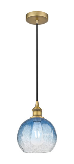 Edison One Light Mini Pendant in Brushed Brass (405|616-1P-BB-G483-8SB)