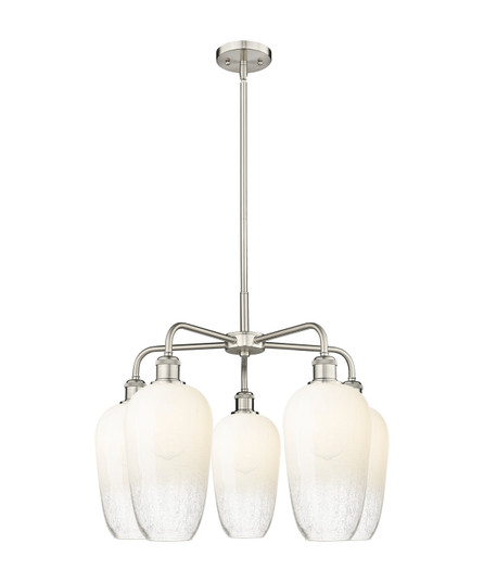 Ballston Five Light Chandelier in Satin Nickel (405|516-5CR-SN-G484-7OP)