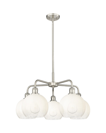 Ballston Five Light Chandelier in Satin Nickel (405|516-5CR-SN-G483-8OP)