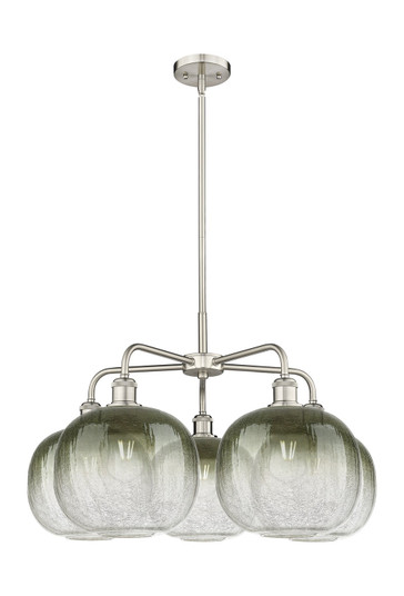 Ballston Five Light Chandelier in Satin Nickel (405|516-5CR-SN-G481-10SL)