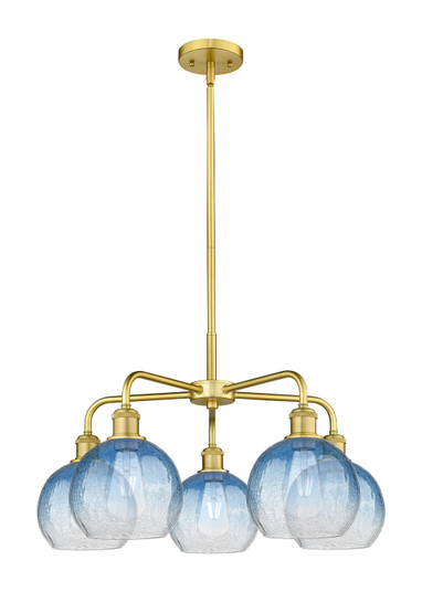 Ballston Five Light Chandelier in Satin Gold (405|516-5CR-SG-G483-8SB)