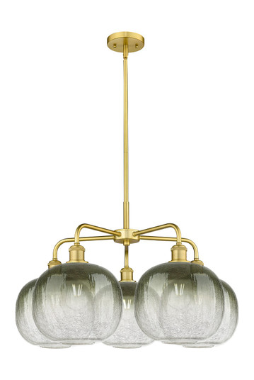Ballston Five Light Chandelier in Satin Gold (405|516-5CR-SG-G481-10SL)