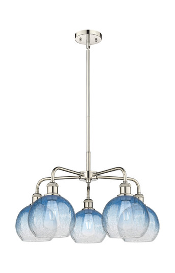Ballston Five Light Chandelier in Polished Nickel (405|516-5CR-PN-G483-8SB)