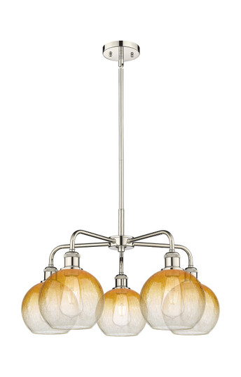 Ballston Five Light Chandelier in Polished Nickel (405|516-5CR-PN-G483-8AM)