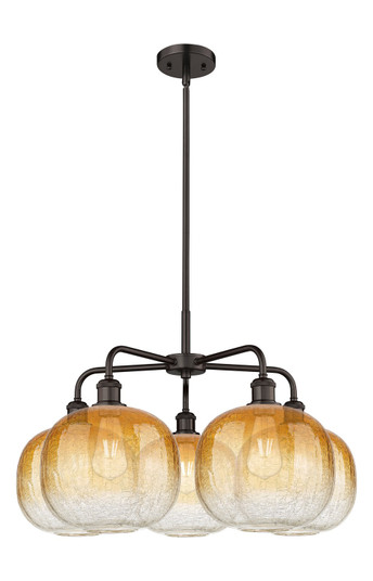 Ballston Five Light Chandelier in Oil Rubbed Bronze (405|516-5CR-OB-G481-10AM)