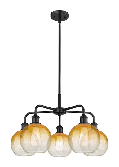Ballston Five Light Chandelier in Matte Black (405|516-5CR-BK-G483-8AM)