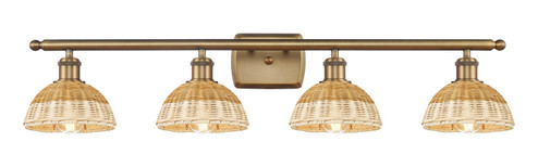 Ballston Four Light Bath Vanity in Brushed Brass (405|516-4W-BB-NBD2-75-NAT)