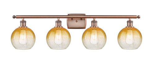 Ballston Four Light Bath Vanity in Antique Copper (405|516-4W-AC-G483-8AM)