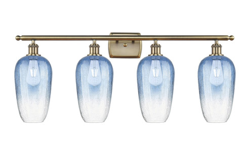 Ballston Four Light Bath Vanity in Antique Brass (405|516-4W-AB-G484-7SB)