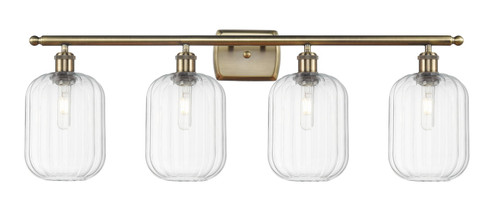 Ballston Four Light Bath Vanity in Antique Brass (405|516-4W-AB-G460-7CL)