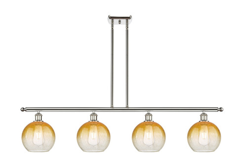 Ballston Four Light Island Pendant in Polished Nickel (405|516-4I-PN-G483-8AM)