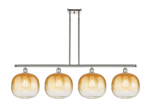 Ballston Four Light Island Pendant in Polished Nickel (405|516-4I-PN-G481-10AM)