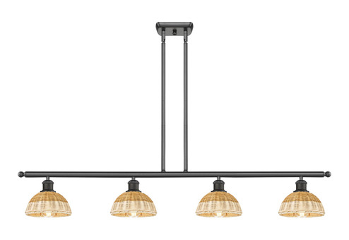Ballston Four Light Island Pendant in Oil Rubbed Bronze (405|516-4I-OB-NBD2-75-NAT)
