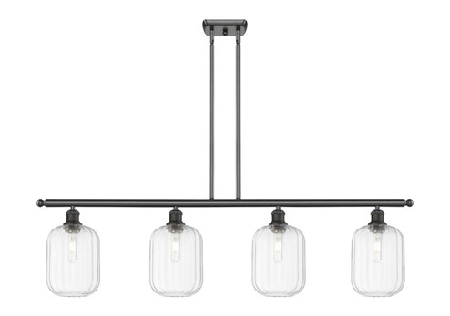 Ballston Four Light Island Pendant in Oil Rubbed Bronze (405|516-4I-OB-G460-7CL)