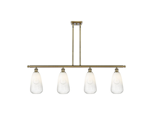 Ballston Four Light Island Pendant in Antique Brass (405|516-4I-AB-G480-6OP)