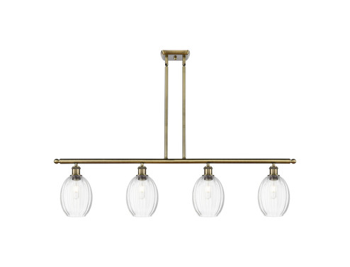 Ballston Four Light Island Pendant in Antique Brass (405|516-4I-AB-G459-6CL)