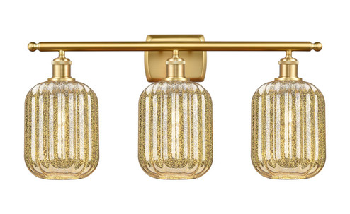 Ballston Three Light Bath Vanity in Satin Gold (405|516-3W-SG-G460-7ME)